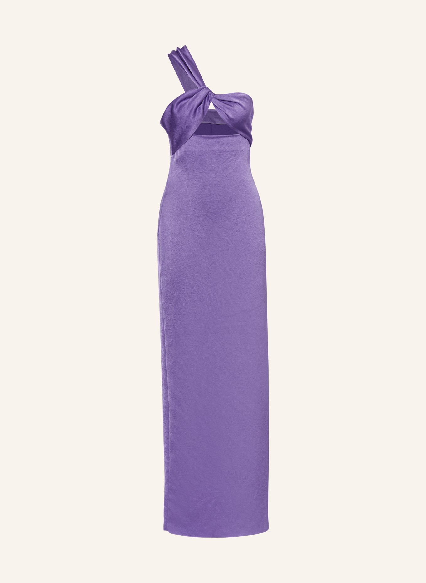 Nanushka One-Shoulder šaty MASECO s průstřihem, Barva: FIALOVÁ (Obrázek 1)