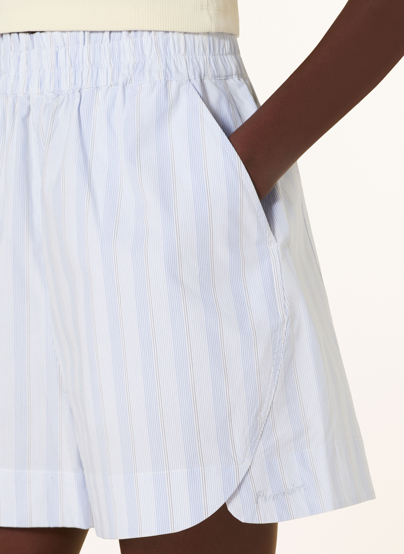 REMAIN Shorts, Color: LIGHT BLUE/ WHITE (Image 5)