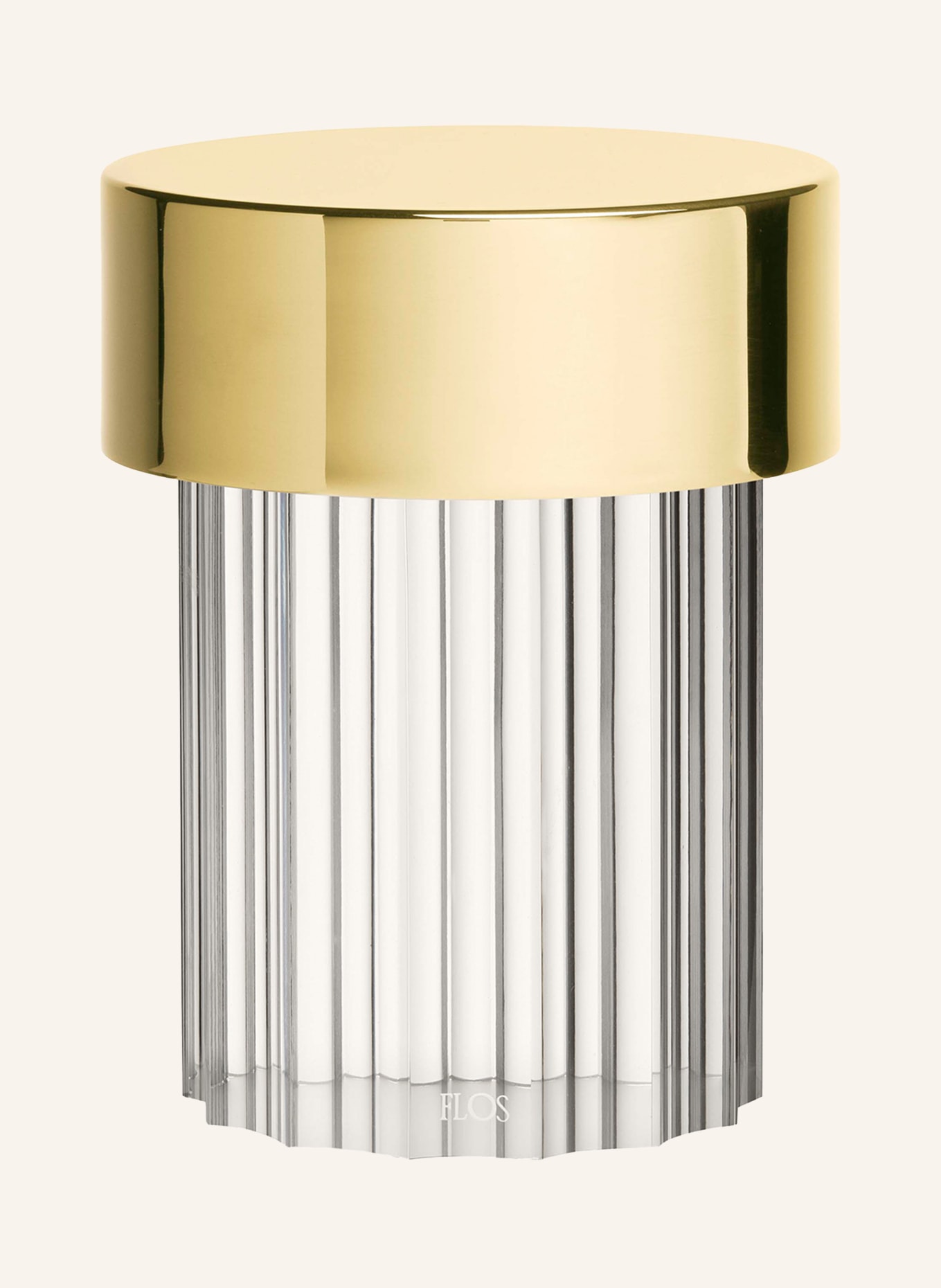 FLOS Tischleuchte LAST ORDER FLUTED: WEISS / GOLD