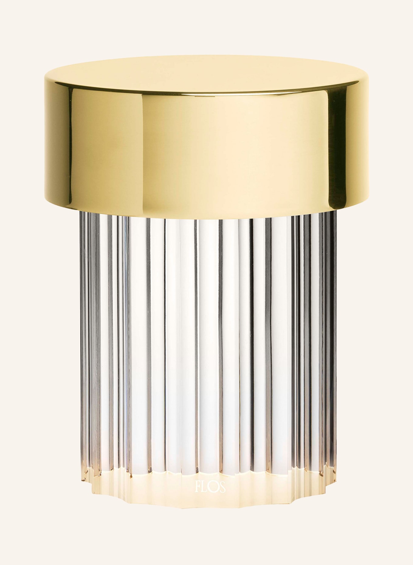 FLOS Tischleuchte LAST ORDER FLUTED: WEISS / GOLD