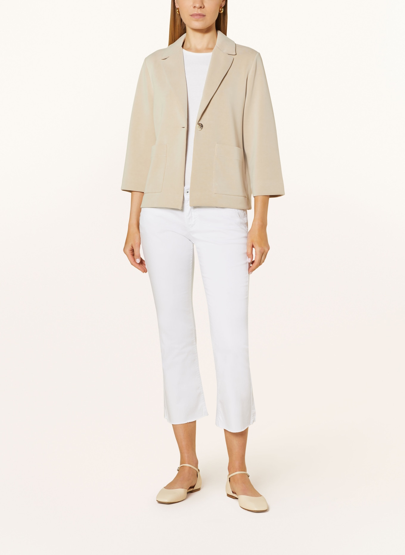 someday Jersey blazer NOSALIE, Color: BEIGE (Image 2)