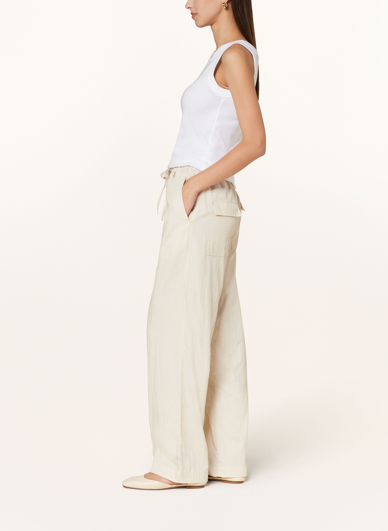someday Trousers CAPARA, Color: CREAM (Image 4)