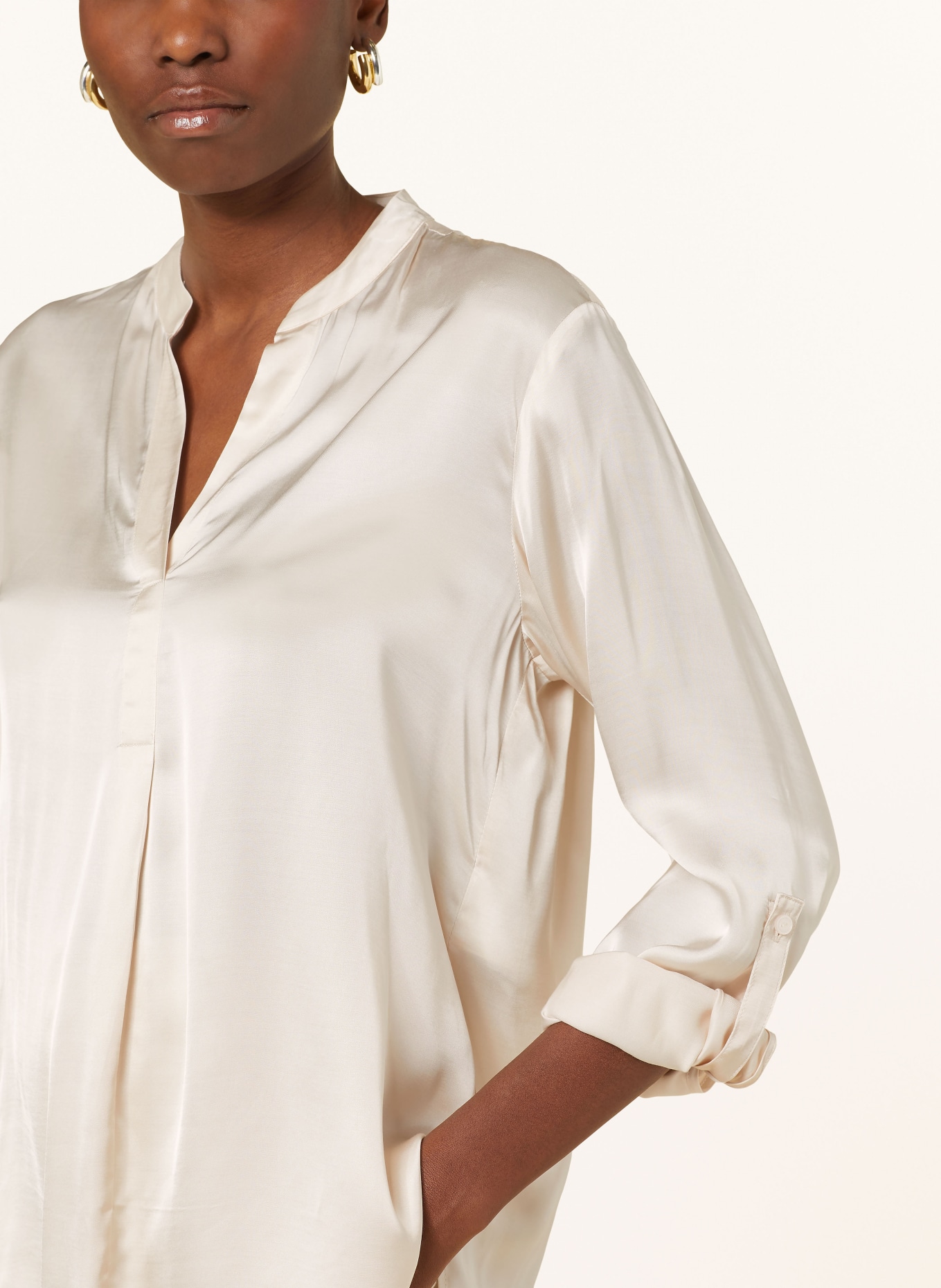 someday Shirt blouse ZELISSA in satin, Color: CREAM (Image 4)