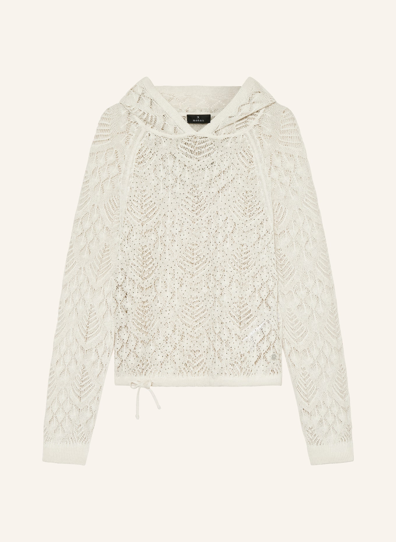 monari Knit hoodie with linen, Color: 115 marmor (Image 1)