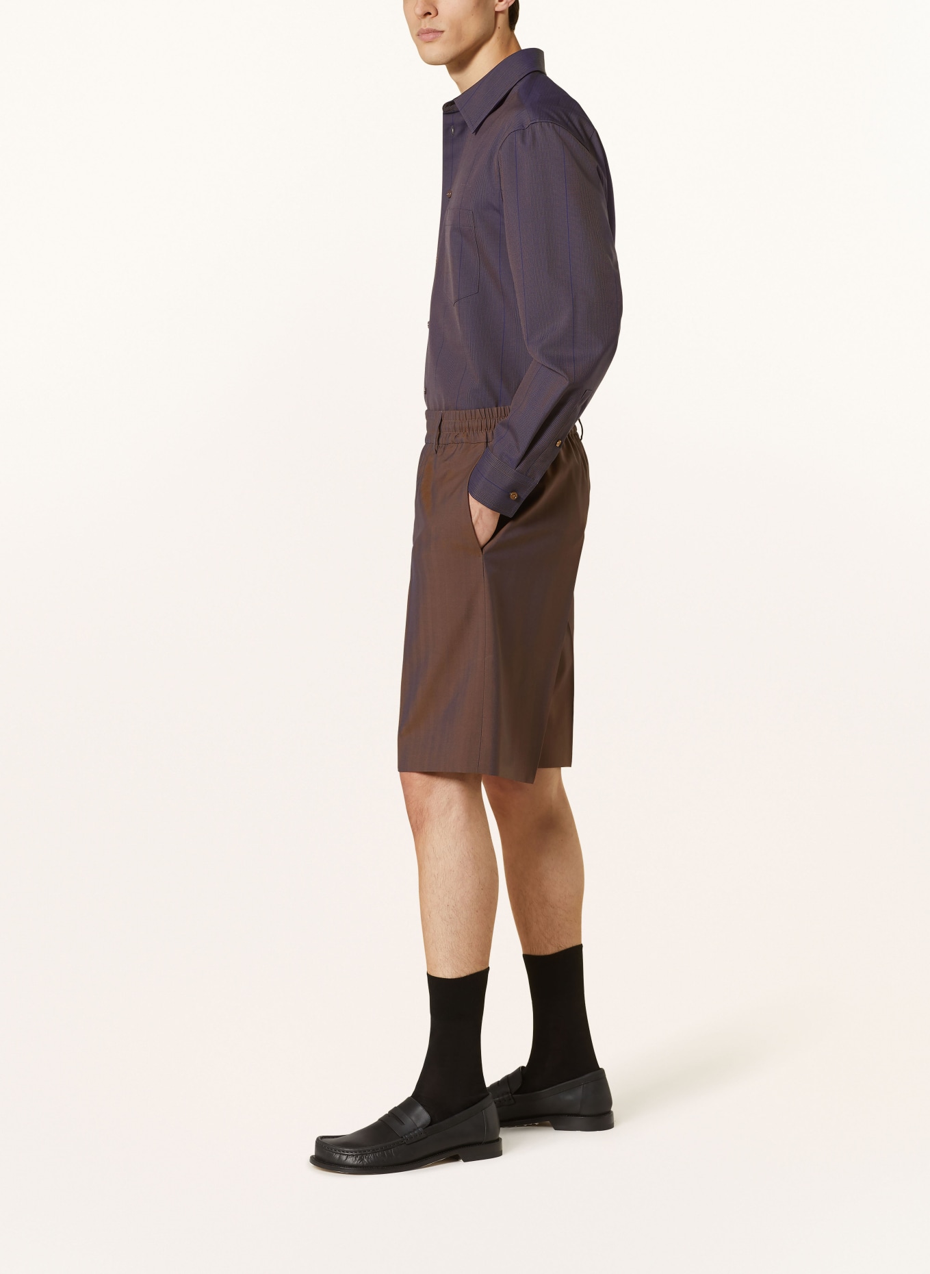 BURBERRY Shorts aus Schurwolle, Farbe: BRAUN (Bild 4)