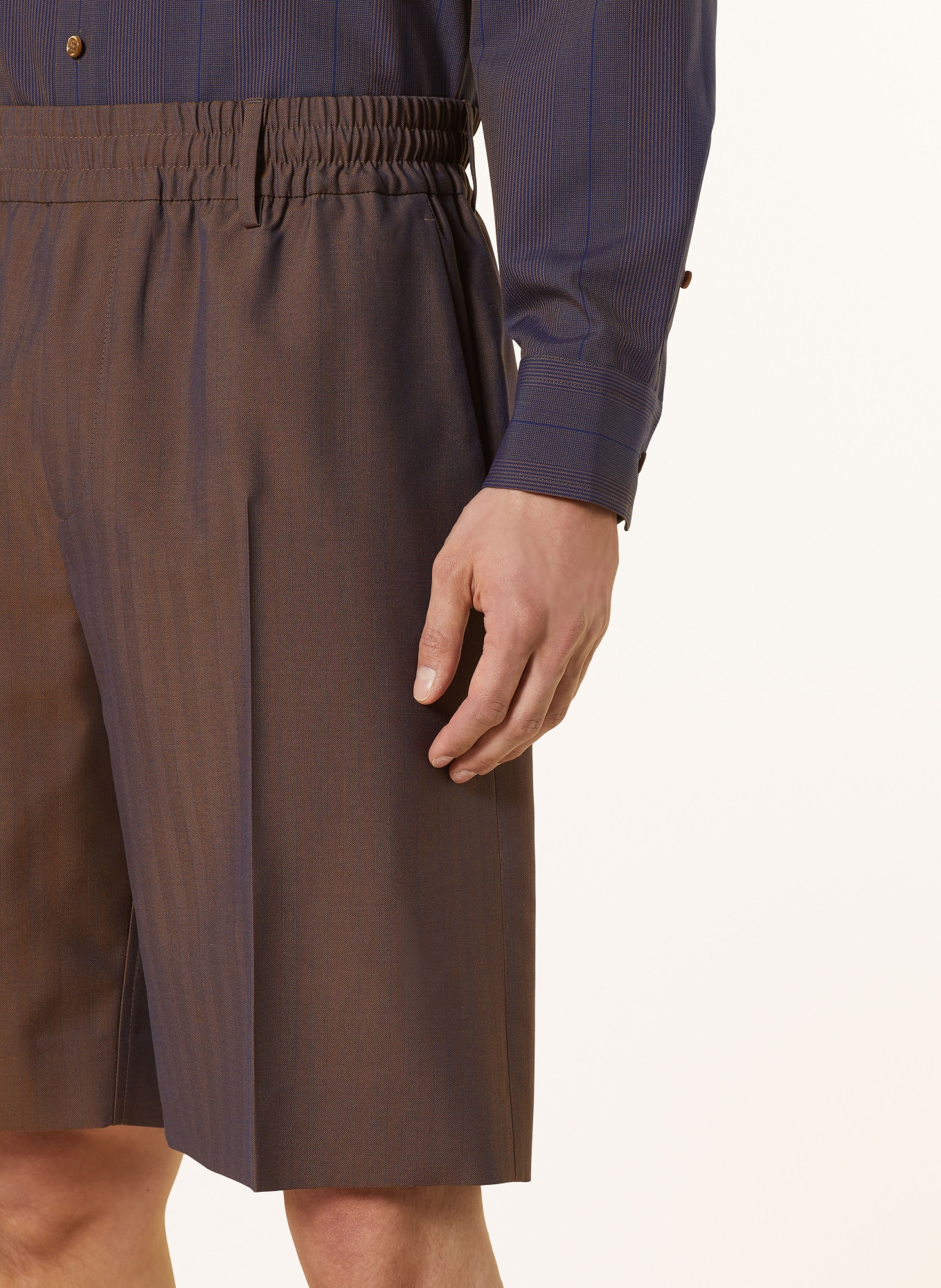 BURBERRY Shorts aus Schurwolle, Farbe: BRAUN (Bild 5)
