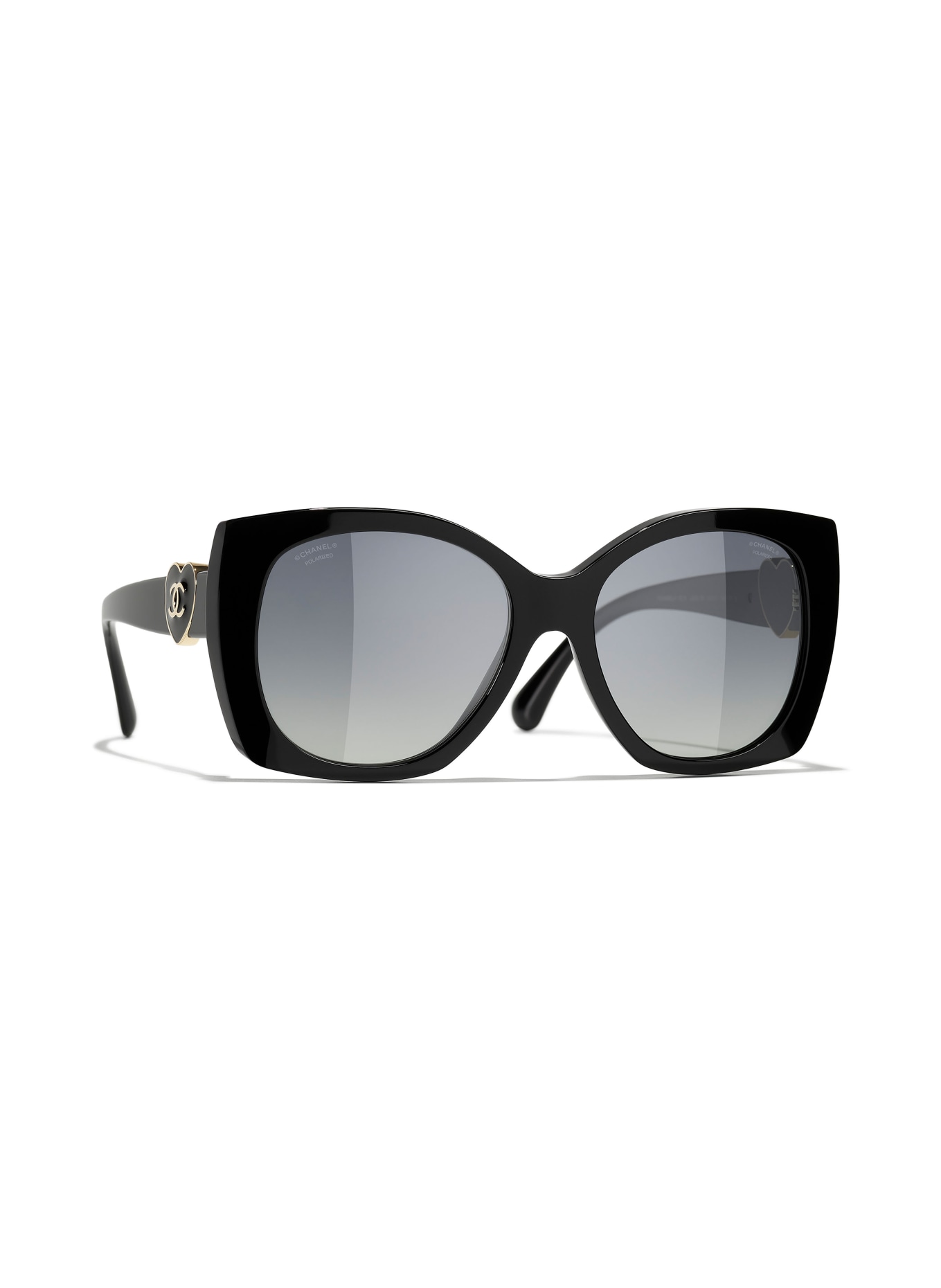 CHANEL Schmetterlingsförmige Sonnenbrille: C622S8 - SCHWARZ/ GRAU