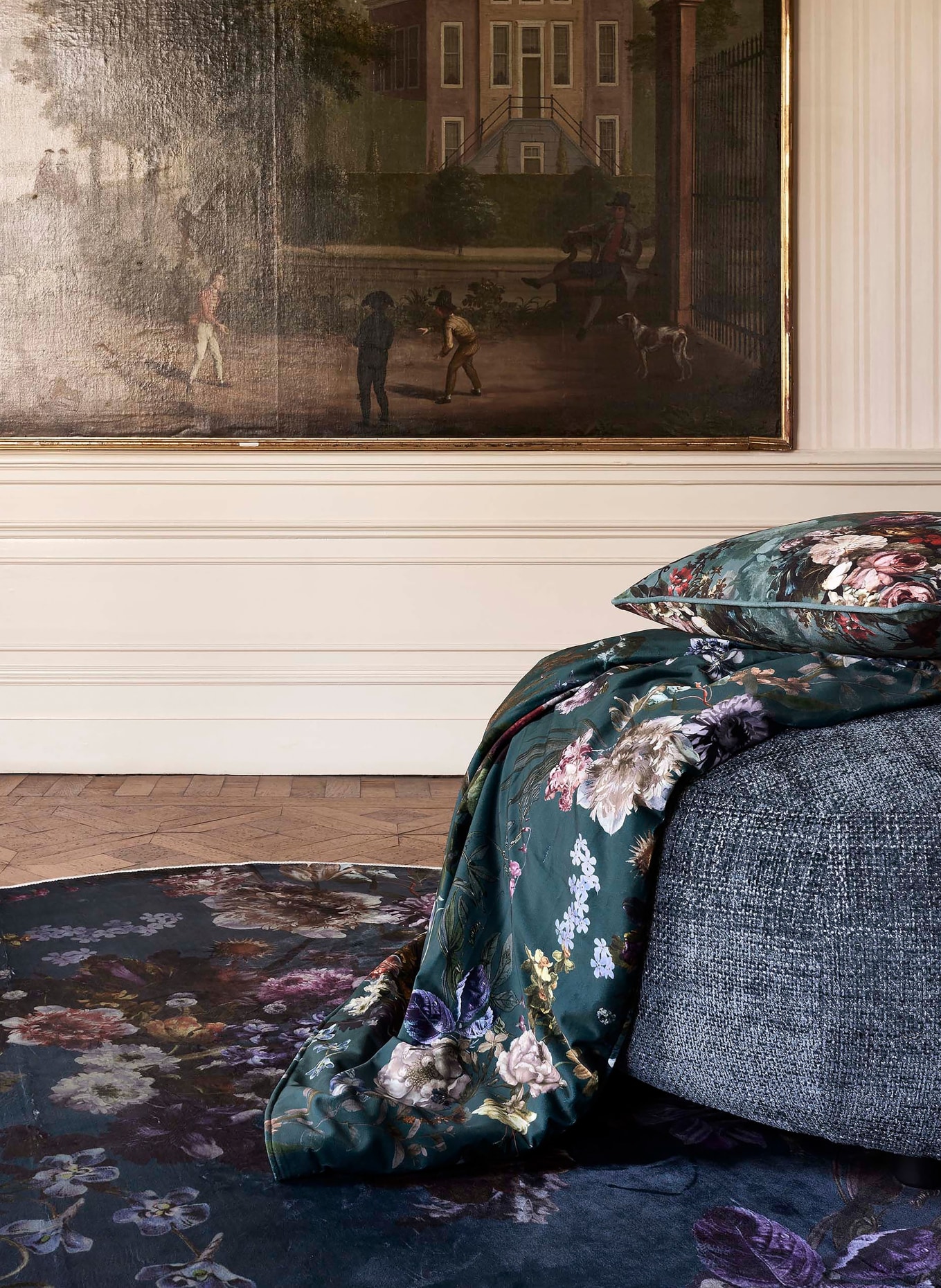 ESSENZA Velvet decorative cushion KARLI, Color: TEAL/ FUCHSIA/ ORANGE (Image 4)