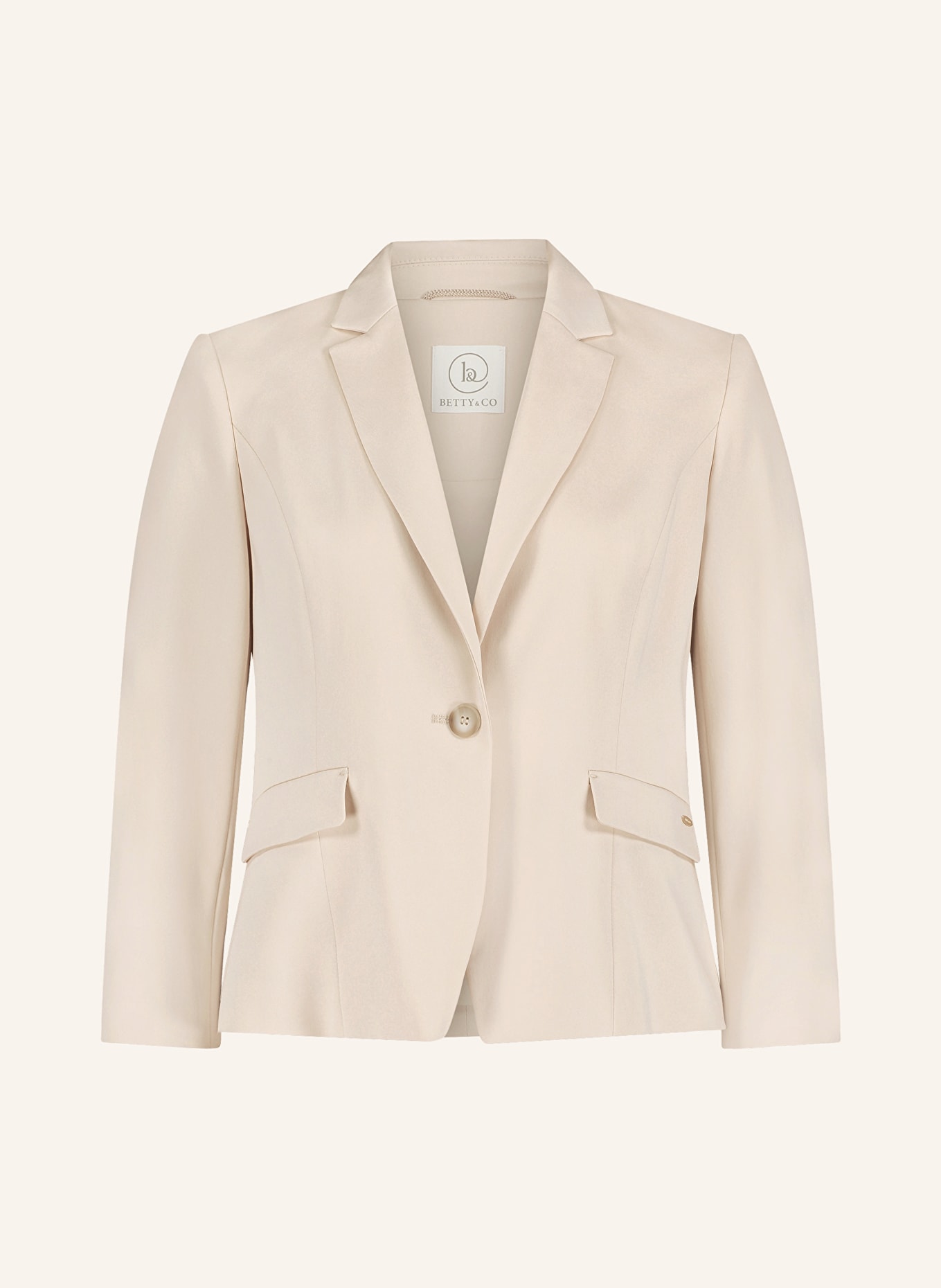 BETTY&CO Blazer with 3/4 sleeve, Color: BEIGE (Image 1)