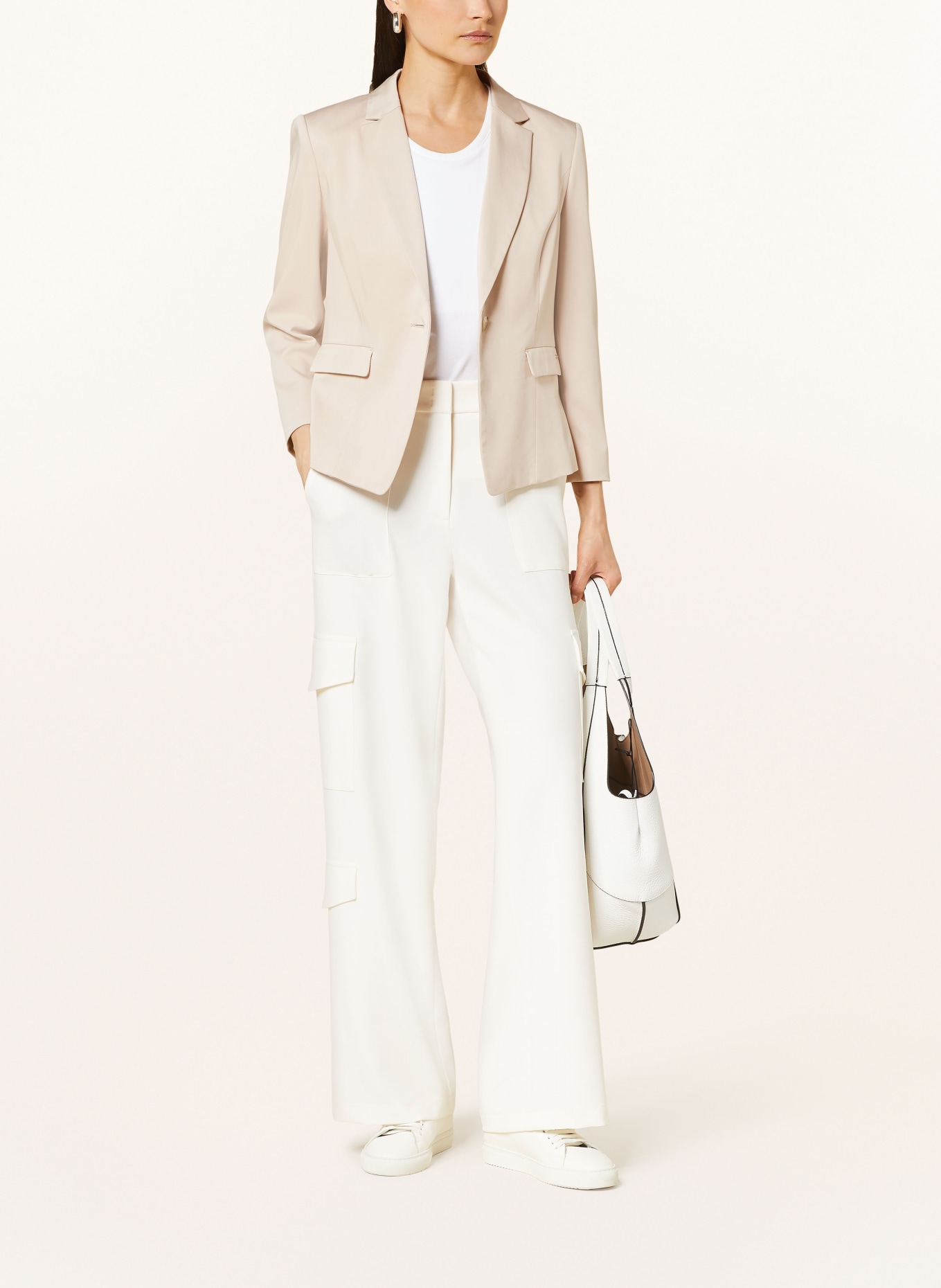 BETTY&CO Blazer with 3/4 sleeve, Color: BEIGE (Image 2)