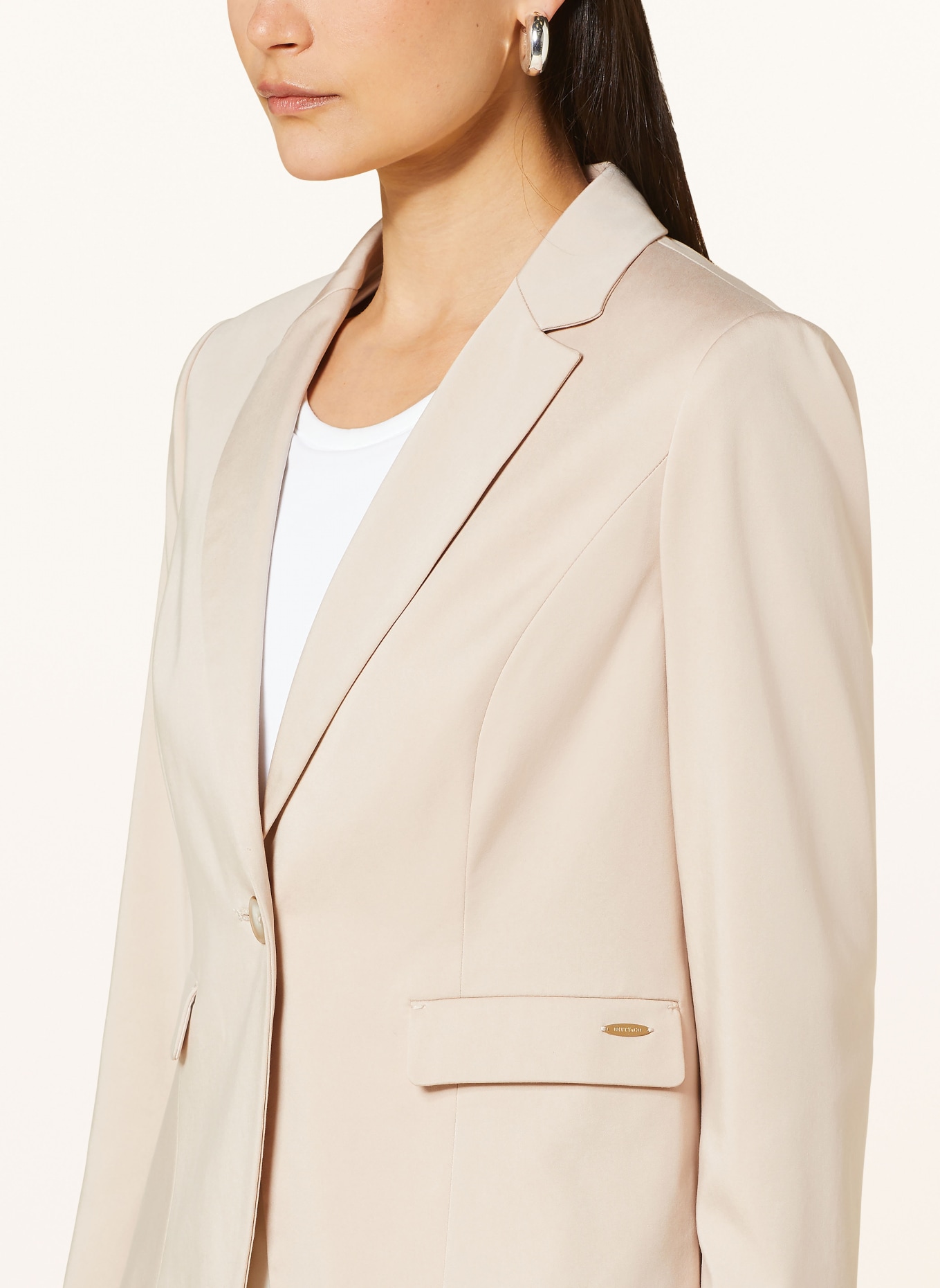 BETTY&CO Blazer with 3/4 sleeve, Color: BEIGE (Image 4)