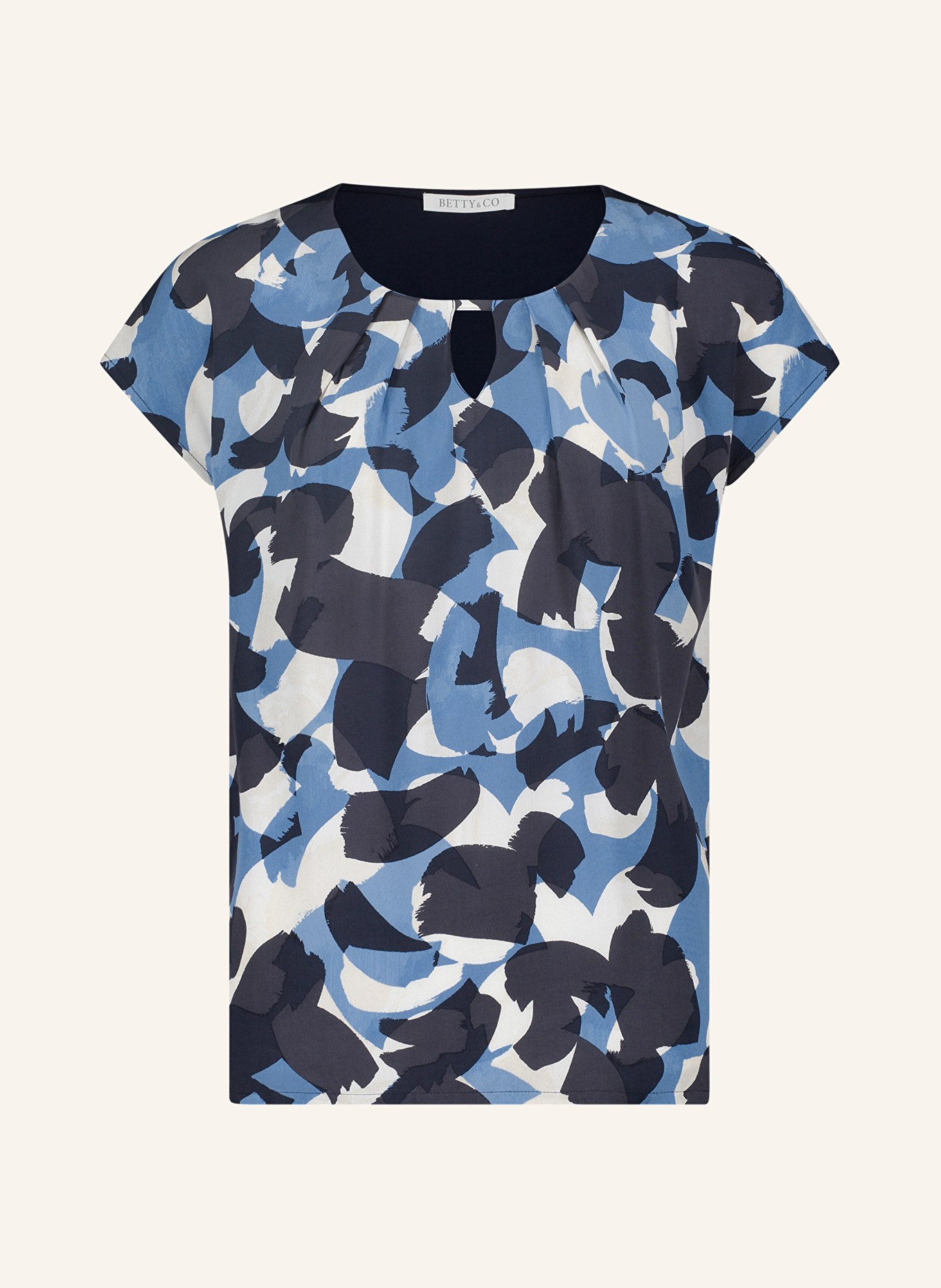 BETTY&CO Shirt blouse, Color: BLACK/ BLUE/ DARK GRAY (Image 1)