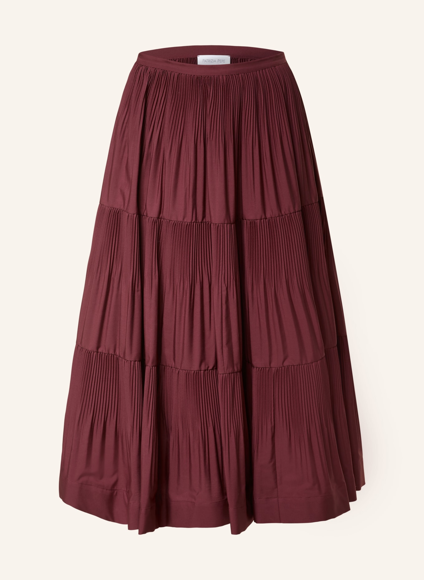 PATRIZIA PEPE Plisovaná sukně, Barva: TMAVĚ ČERVENÁ (Obrázek 1)