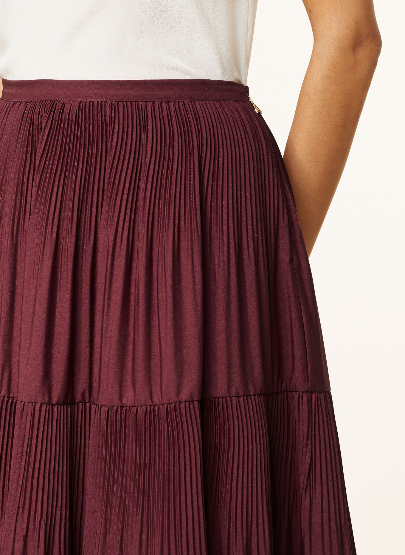 PATRIZIA PEPE Pleated skirt, Color: DARK RED (Image 4)