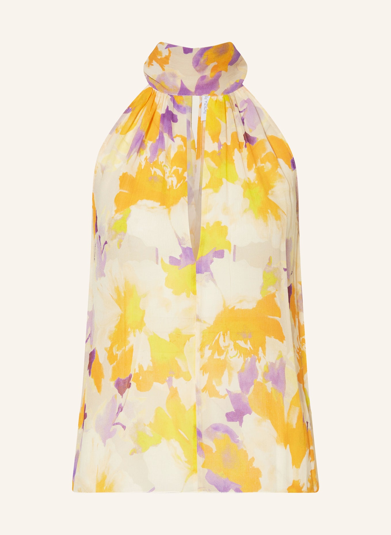 PATRIZIA PEPE Blouse top with bow, Color: ORANGE/ PURPLE/ CREAM (Image 1)