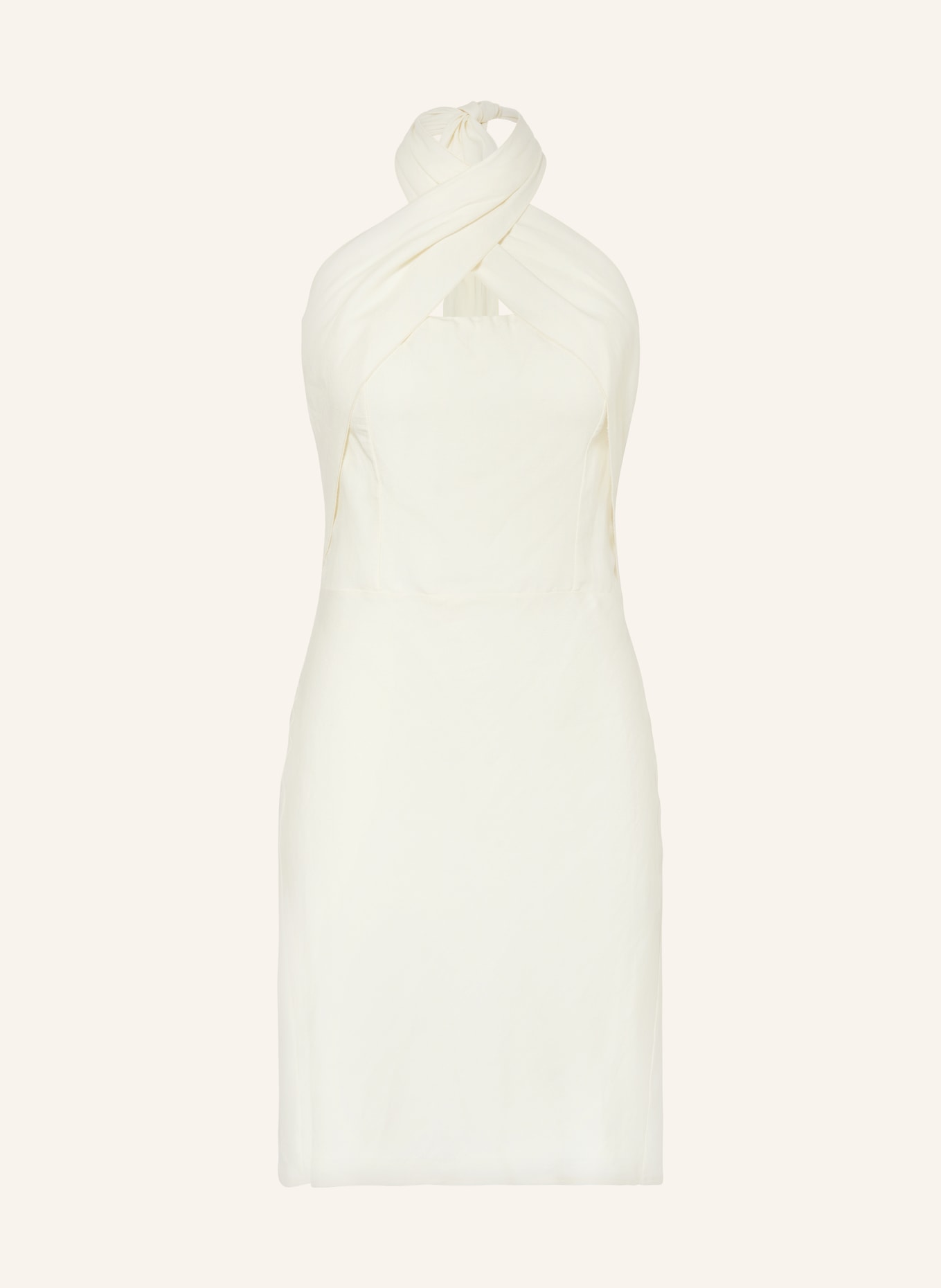 PATRIZIA PEPE Cocktail dress with linen, Color: WHITE (Image 1)