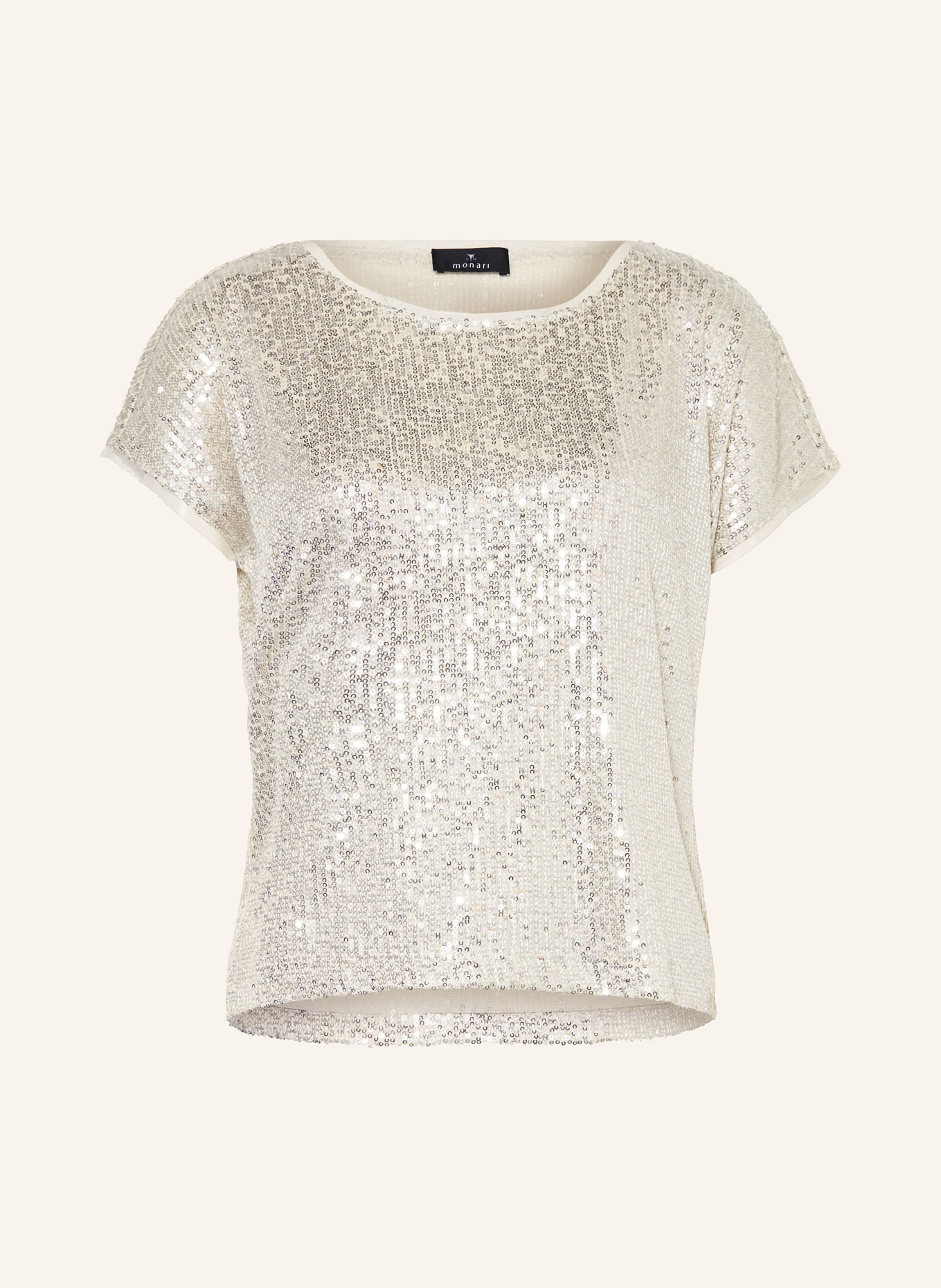 monari Shirt blouse with sequins, Color: SILVER (Image 1)