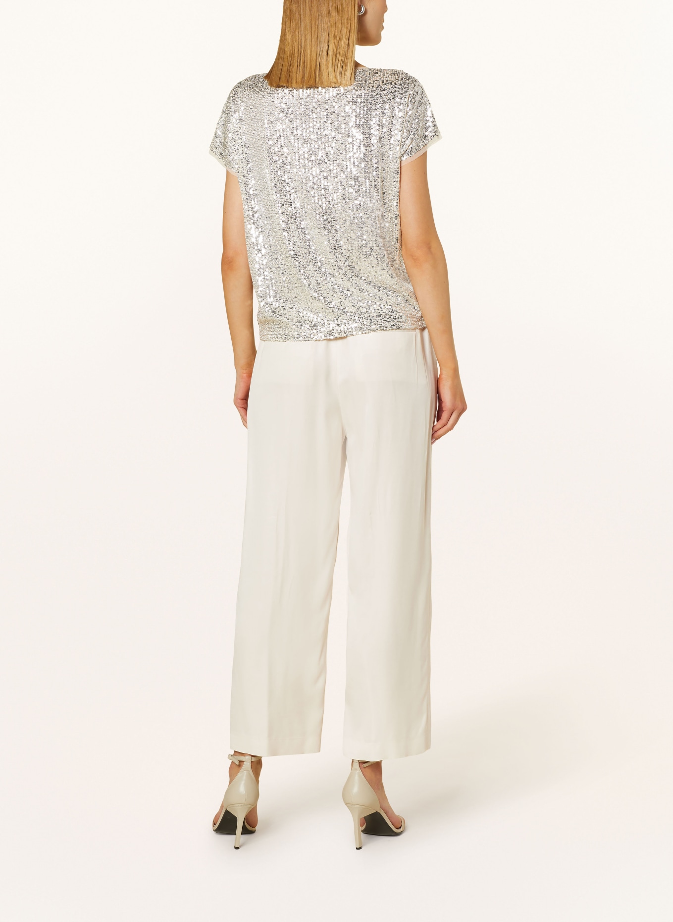 monari Shirt blouse with sequins, Color: SILVER (Image 3)