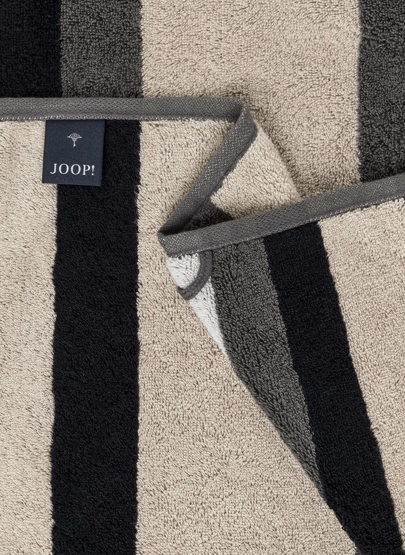 JOOP! Duschtuch VIBE, Farbe: BEIGE/ DUNKELGRAU/ DUNKELBLAU (Bild 3)