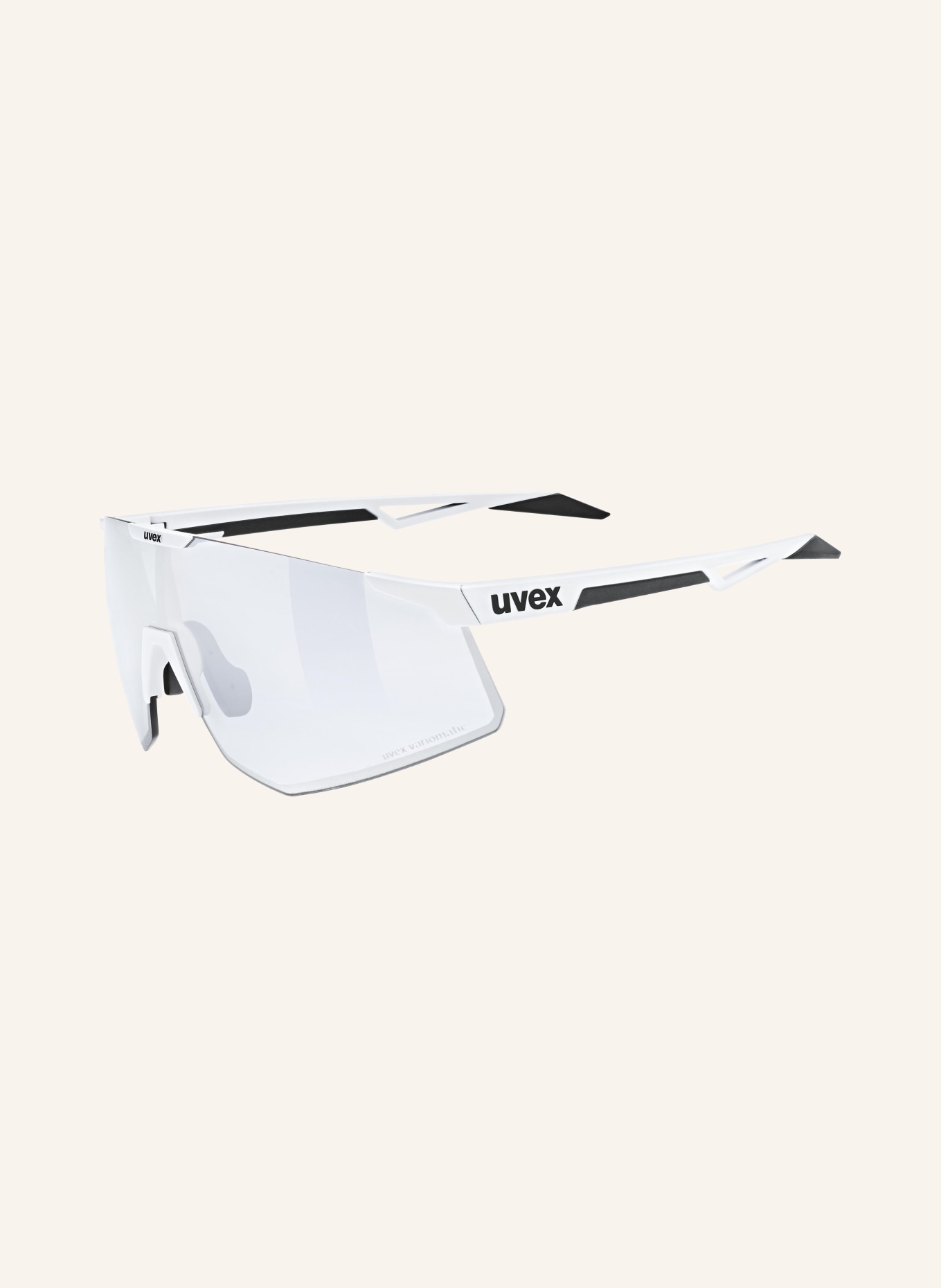 uvex Radbrille PACE PERFORM V, Farbe: 01403 - MATT WEISS/ TRANSPARENT (Bild 1)