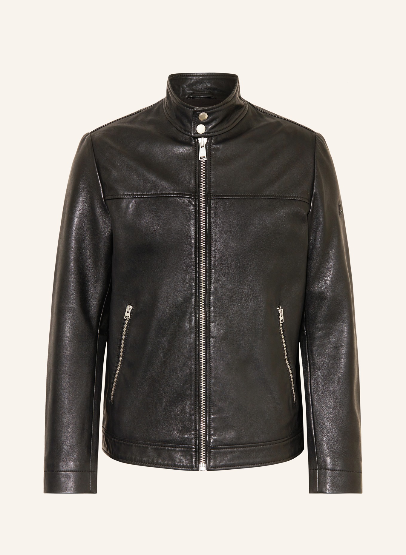 Polo leather jacket black on sale