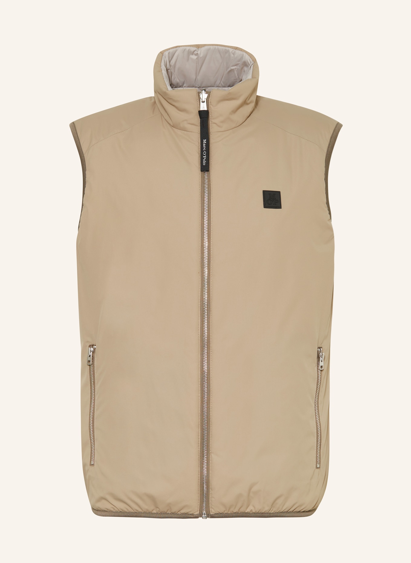 Marc O'Polo Quilted vest reversible, Color: BEIGE/ LIGHT GRAY (Image 1)