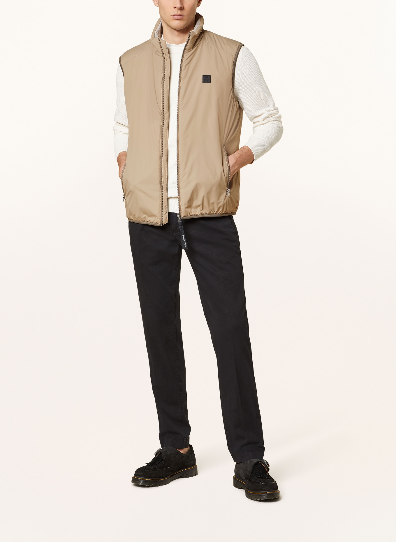 Marc O'Polo Quilted vest reversible, Color: BEIGE/ LIGHT GRAY (Image 3)