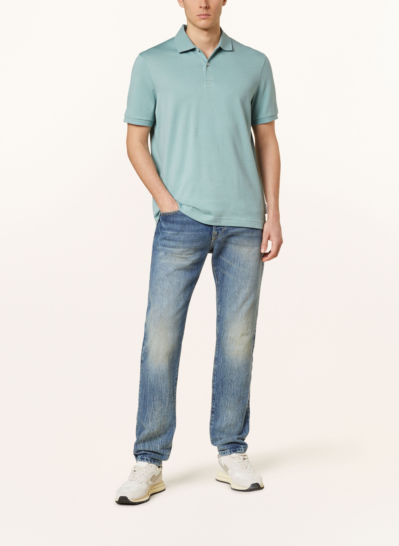 Marc O'Polo Strick-Poloshirt, Farbe: MINT (Bild 2)