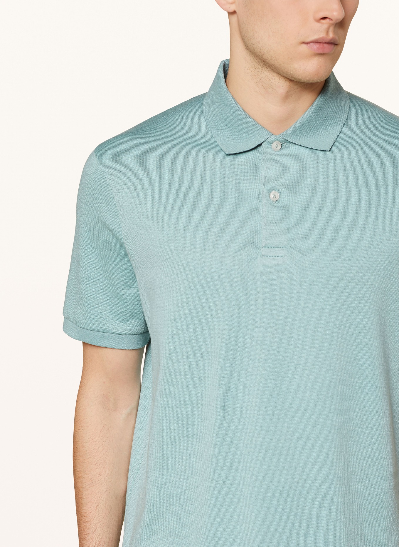 Marc O'Polo Strick-Poloshirt, Farbe: MINT (Bild 4)