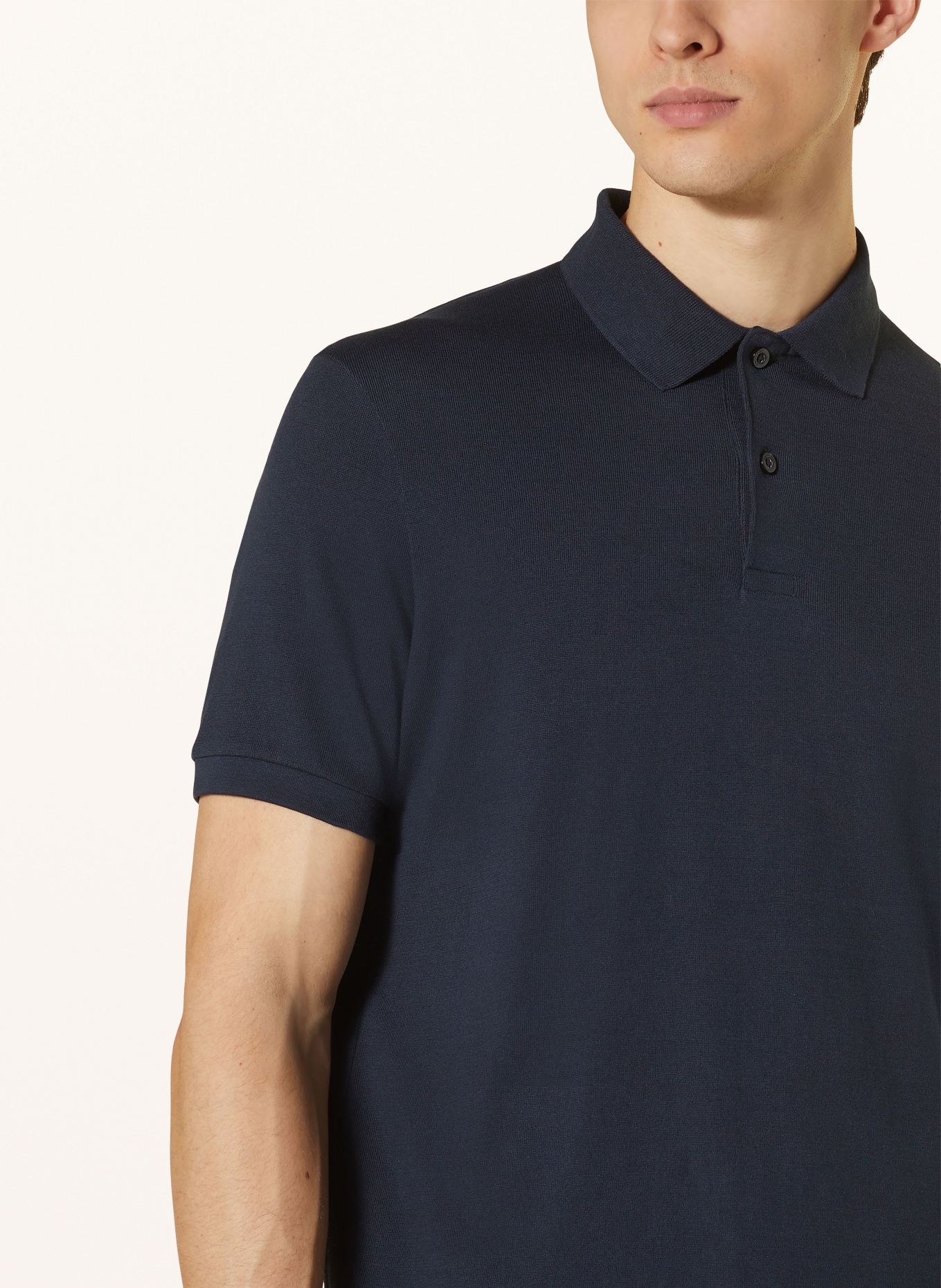 Marc O'Polo Strick-Poloshirt, Farbe: DUNKELBLAU (Bild 4)