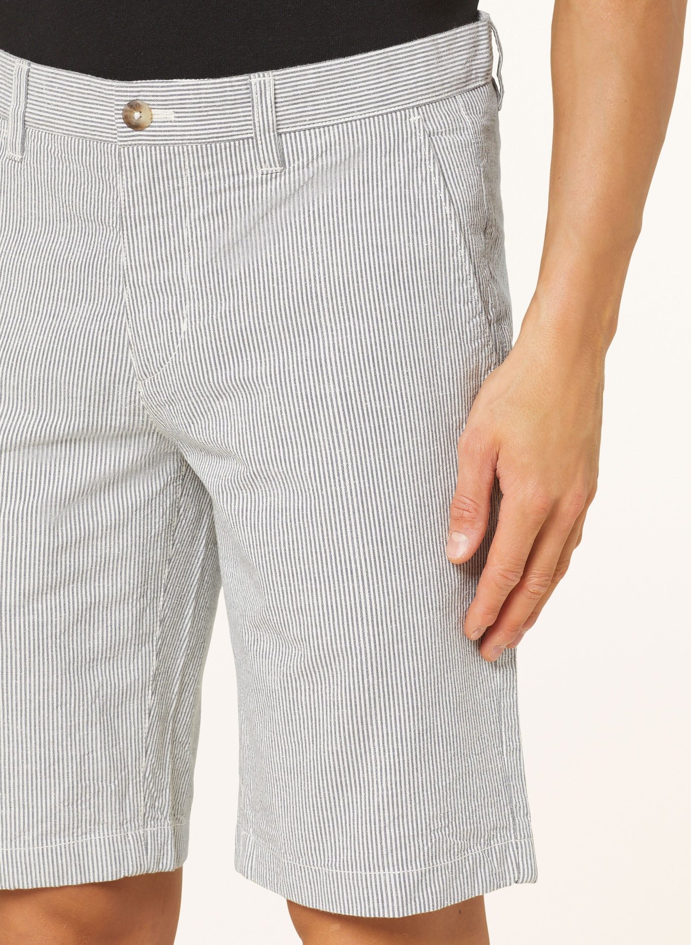 Marc O'Polo Shorts Regular Fit, Farbe: WEISS/ GRAU (Bild 5)