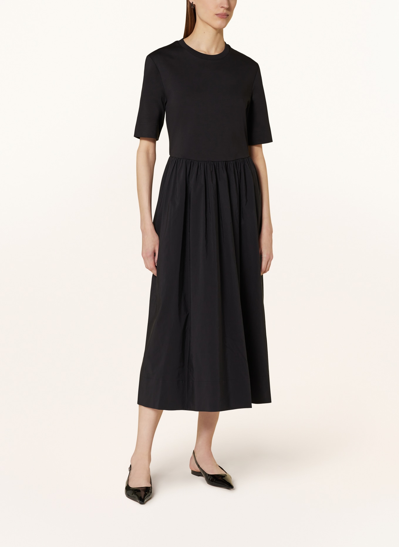 COS Dress in mixed materials, Color: BLACK (Image 2)