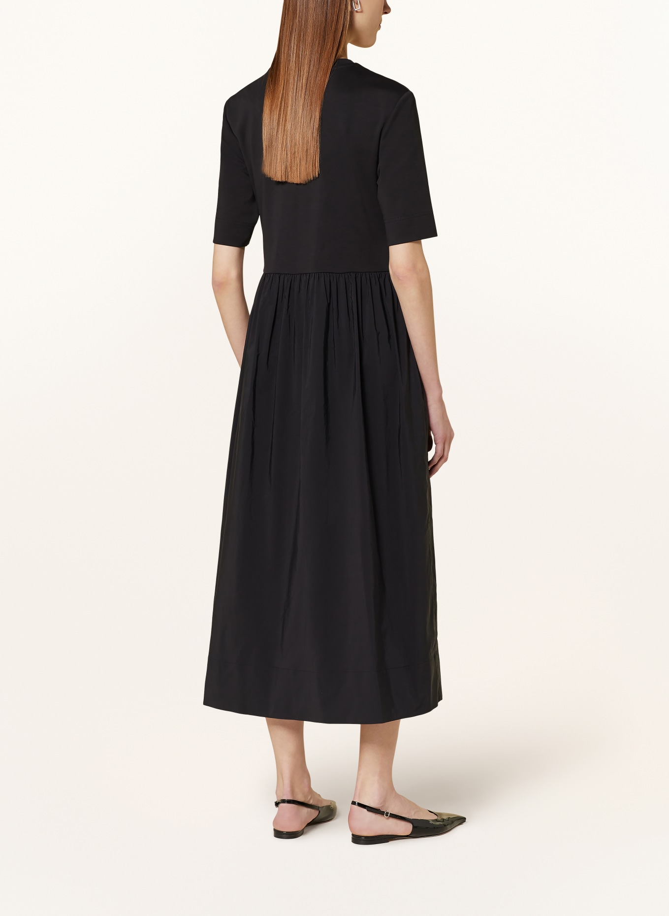 COS Dress in mixed materials, Color: BLACK (Image 3)