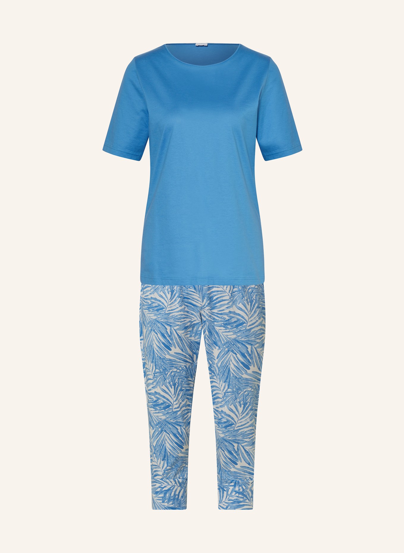 mey 3/4 pajamas series IVANI, Color: WHITE/ BLUE (Image 1)