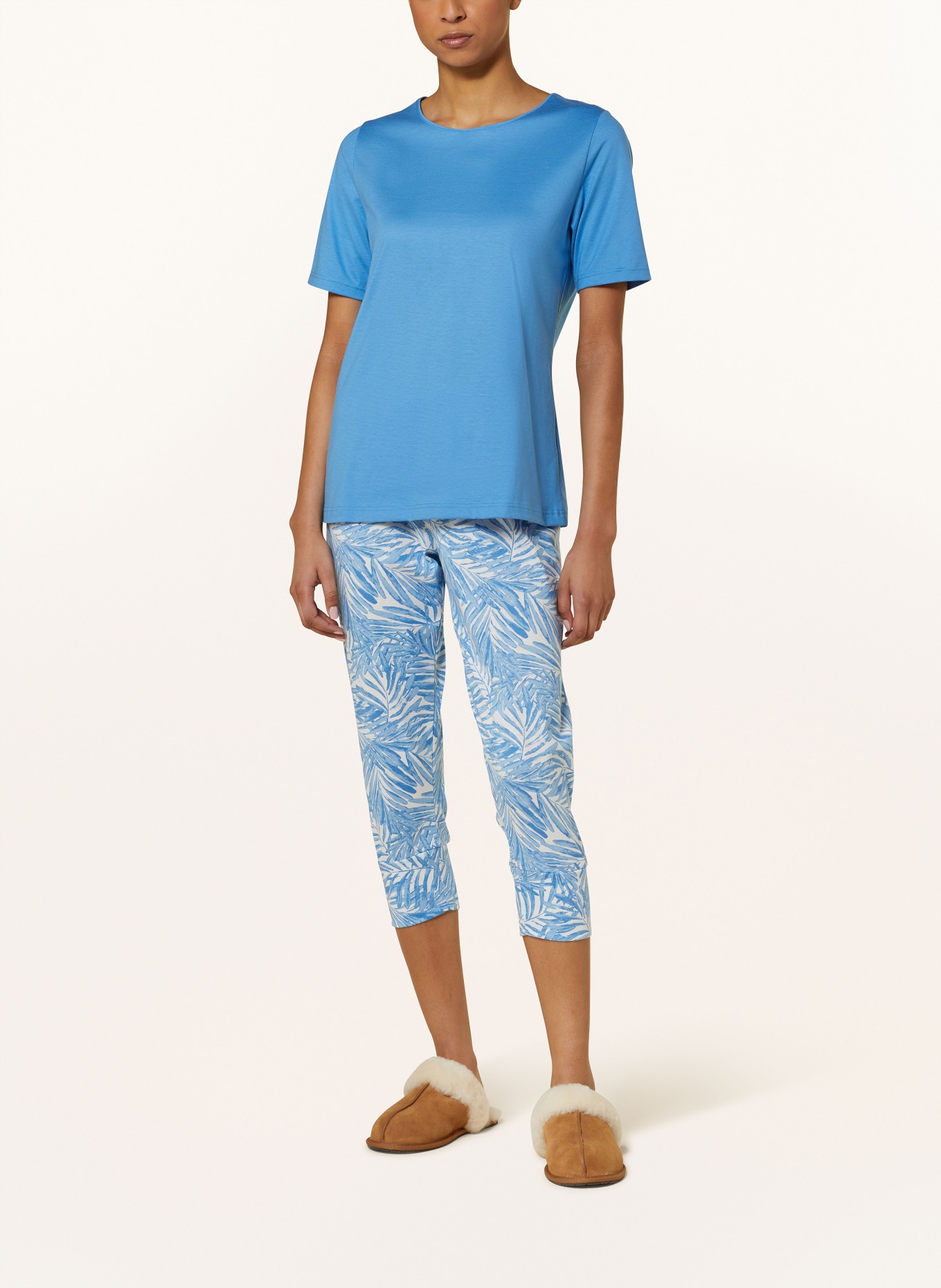 mey 3/4 pajamas series IVANI, Color: WHITE/ BLUE (Image 2)