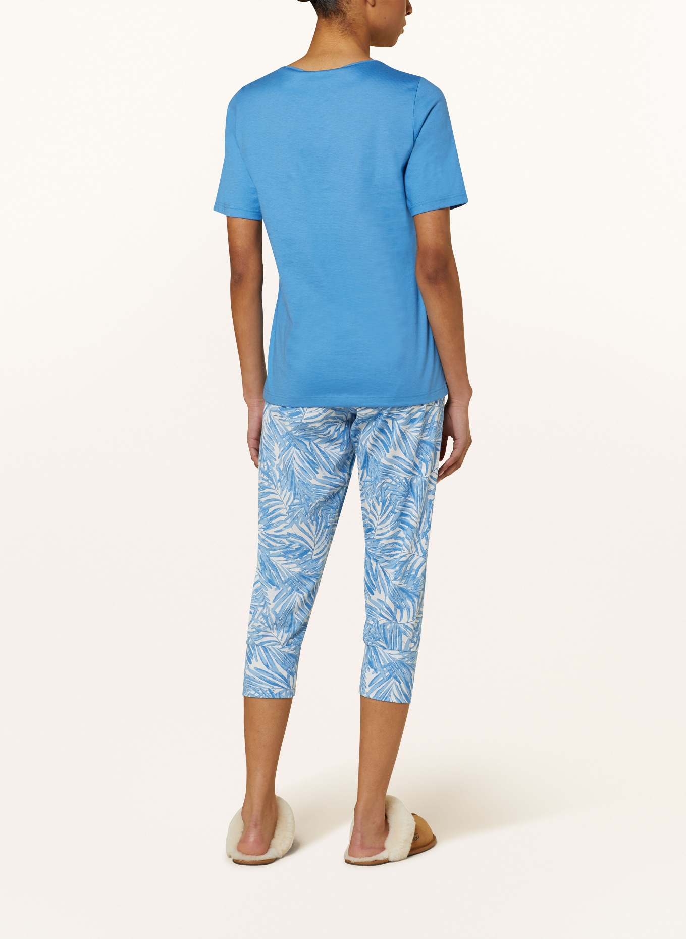 mey 3/4 pajamas series IVANI, Color: WHITE/ BLUE (Image 3)