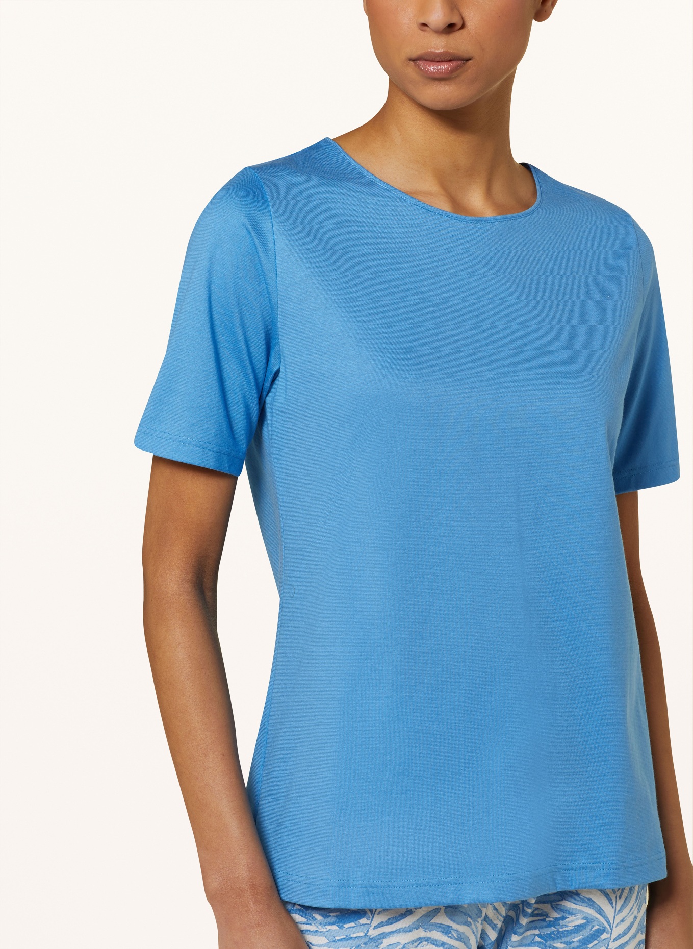 mey 3/4 pajamas series IVANI, Color: WHITE/ BLUE (Image 4)