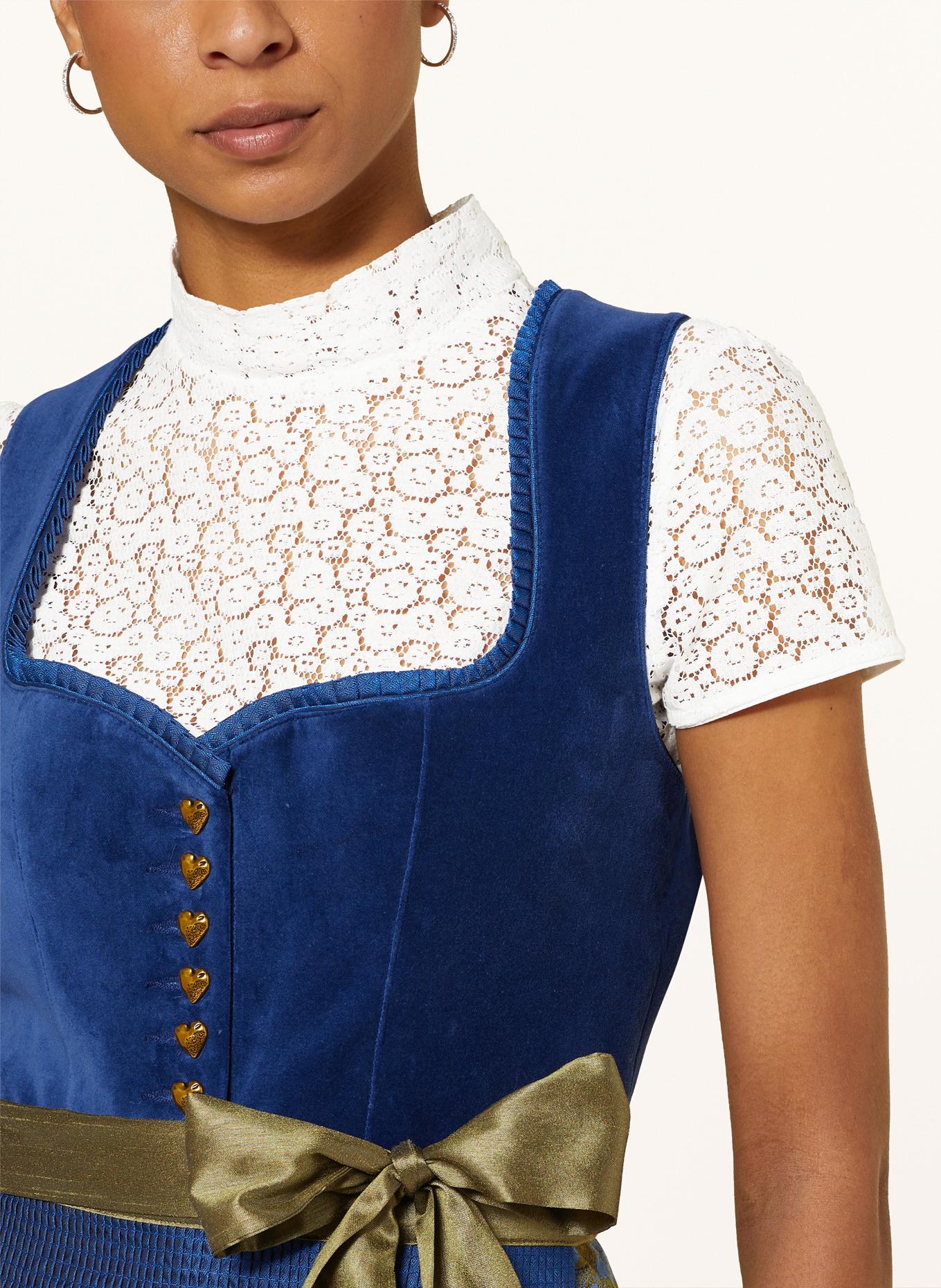 ALISSA BY KINGA MATHE Dirndl blouse INGA made of lace, Color: WHITE (Image 3)
