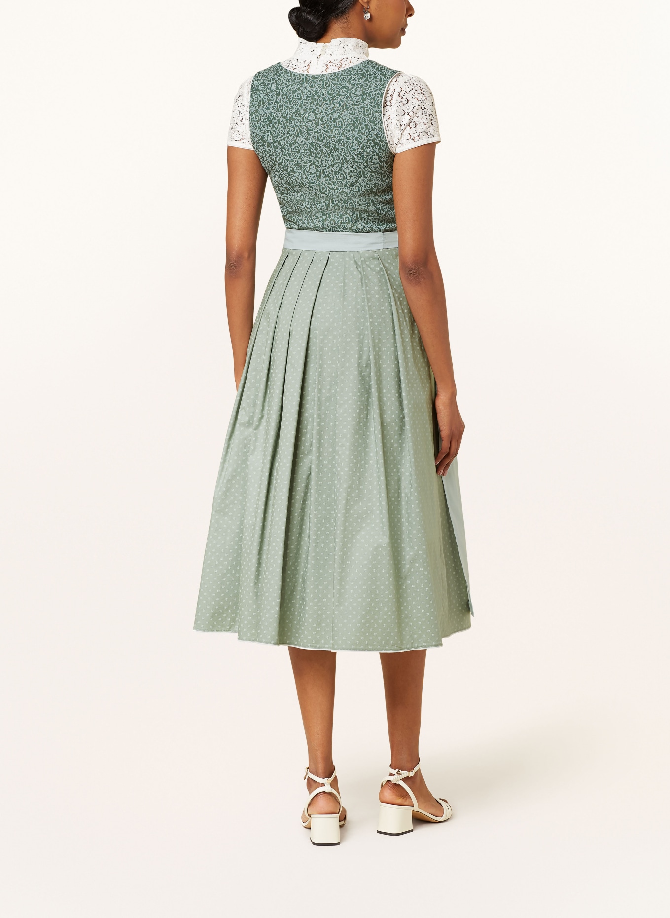 ALISSA BY KINGA MATHE Dirndl VIOLA with linen, Color: GREEN/ MINT (Image 3)