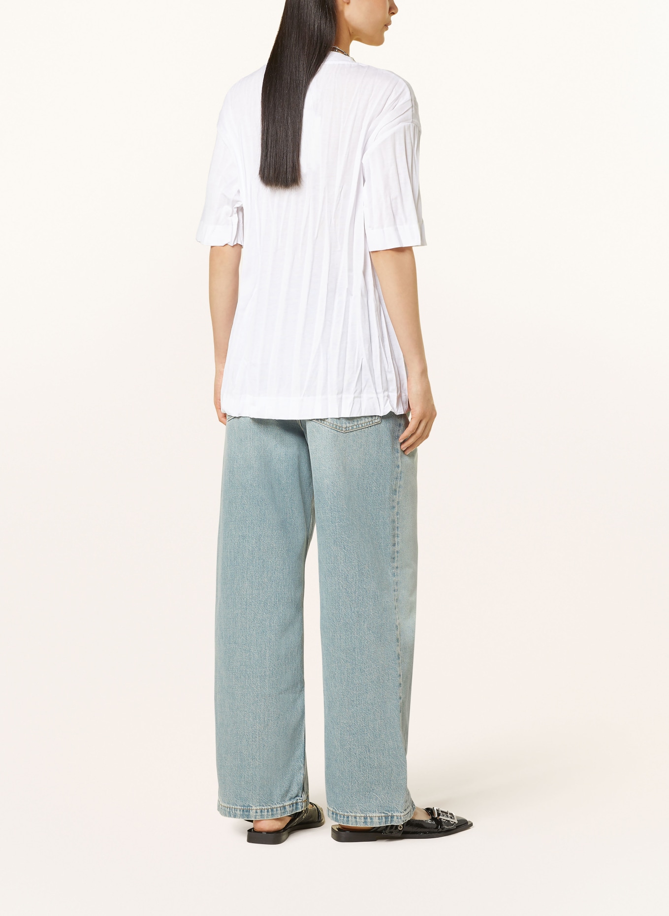 COS T-shirt with pleats, Color: WHITE (Image 3)