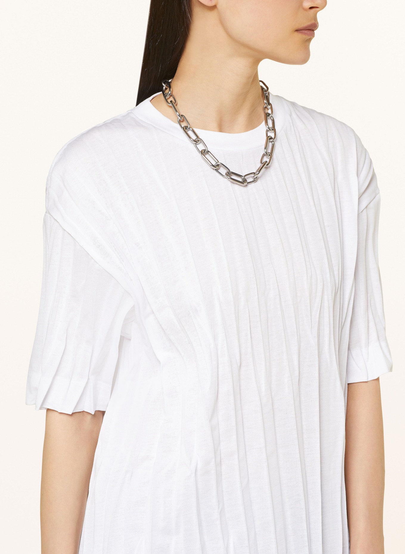 COS T-shirt with pleats, Color: WHITE (Image 4)