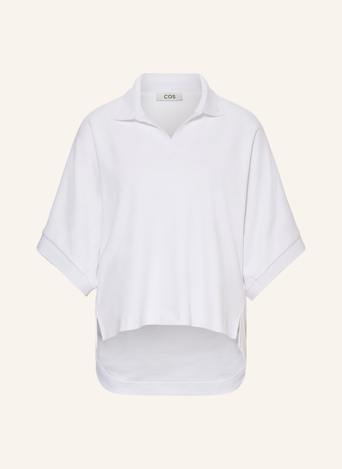 COS Jersey polo shirt, Color: WHITE (Image 1)