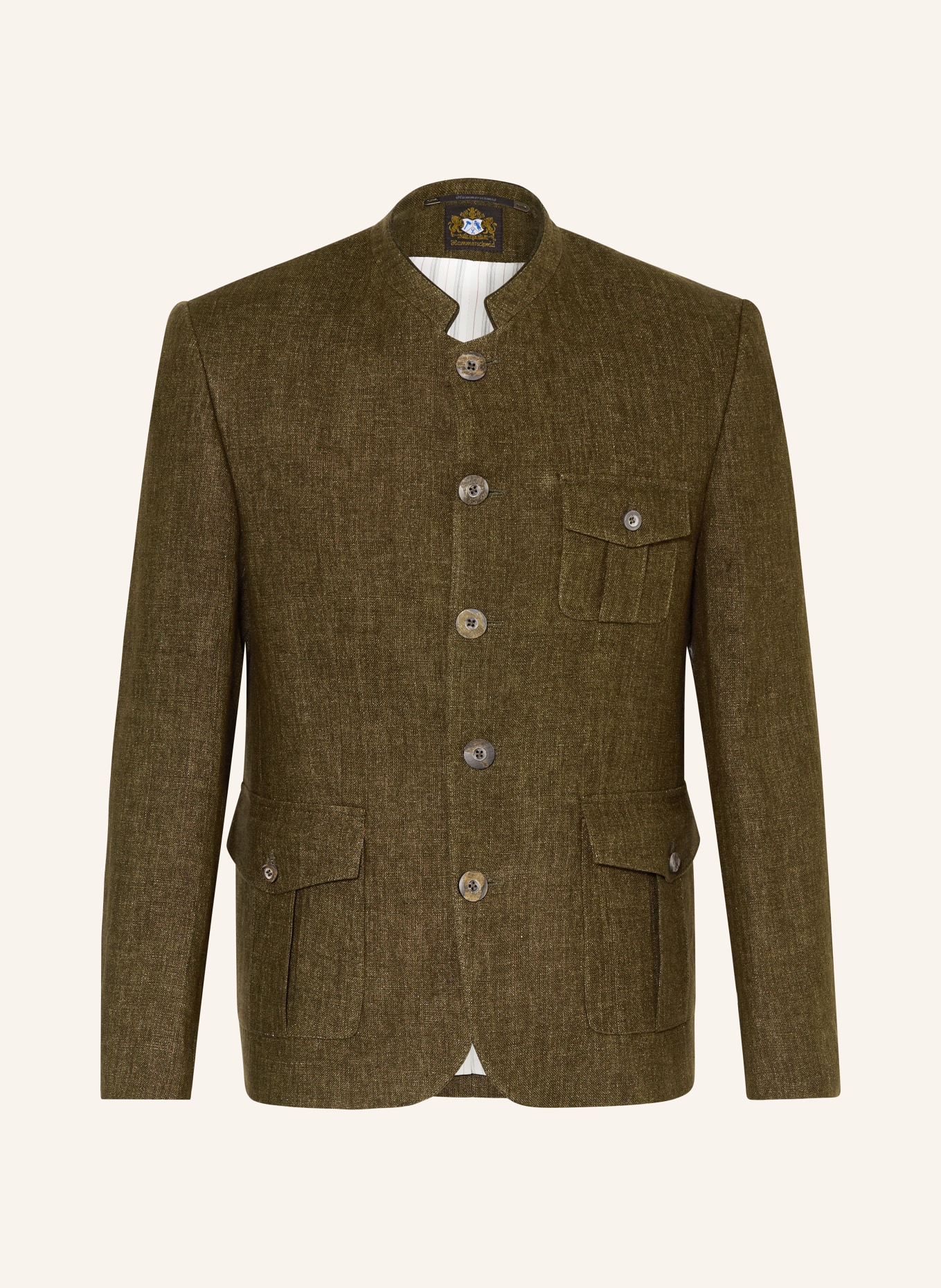 Hammerschmid Linen alpine jacket GERHARD, Color: OLIVE (Image 1)