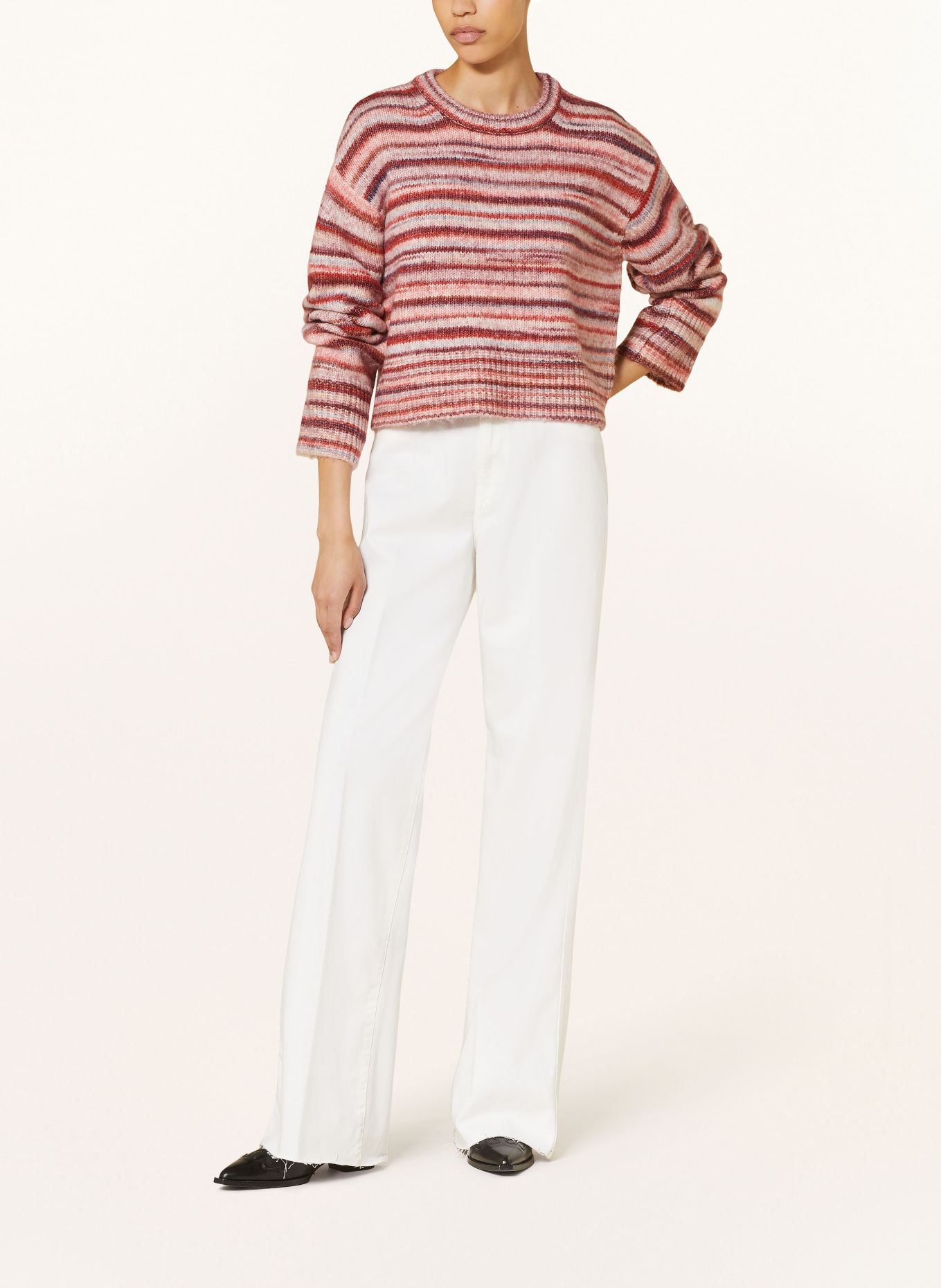 MRS & HUGS Pullover: DUNKELROT / HELLROT / ROT