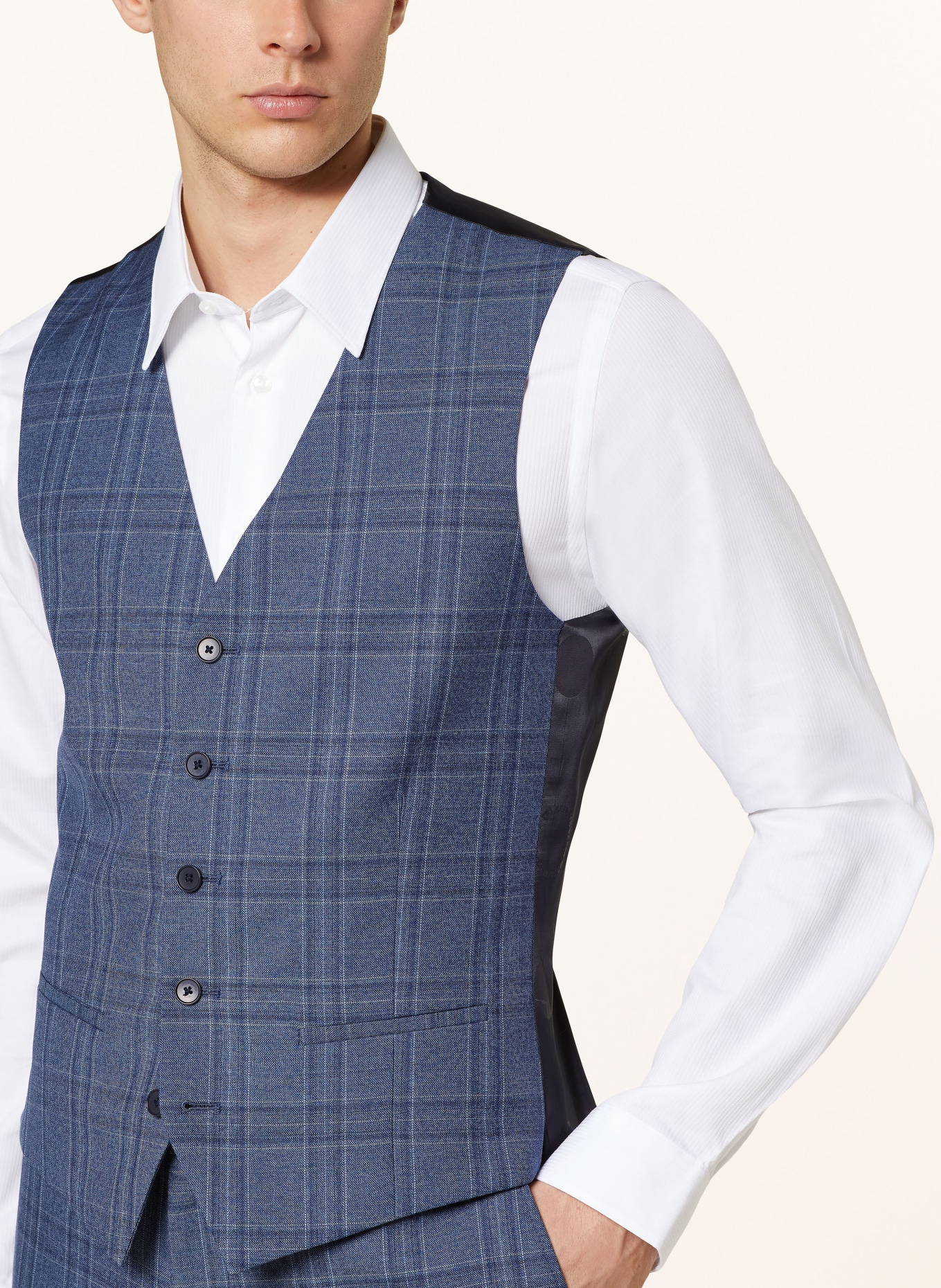 TED BAKER Suit vest ADLERSW slim fit, Color: MID-BLUE MID-BLUE (Image 5)