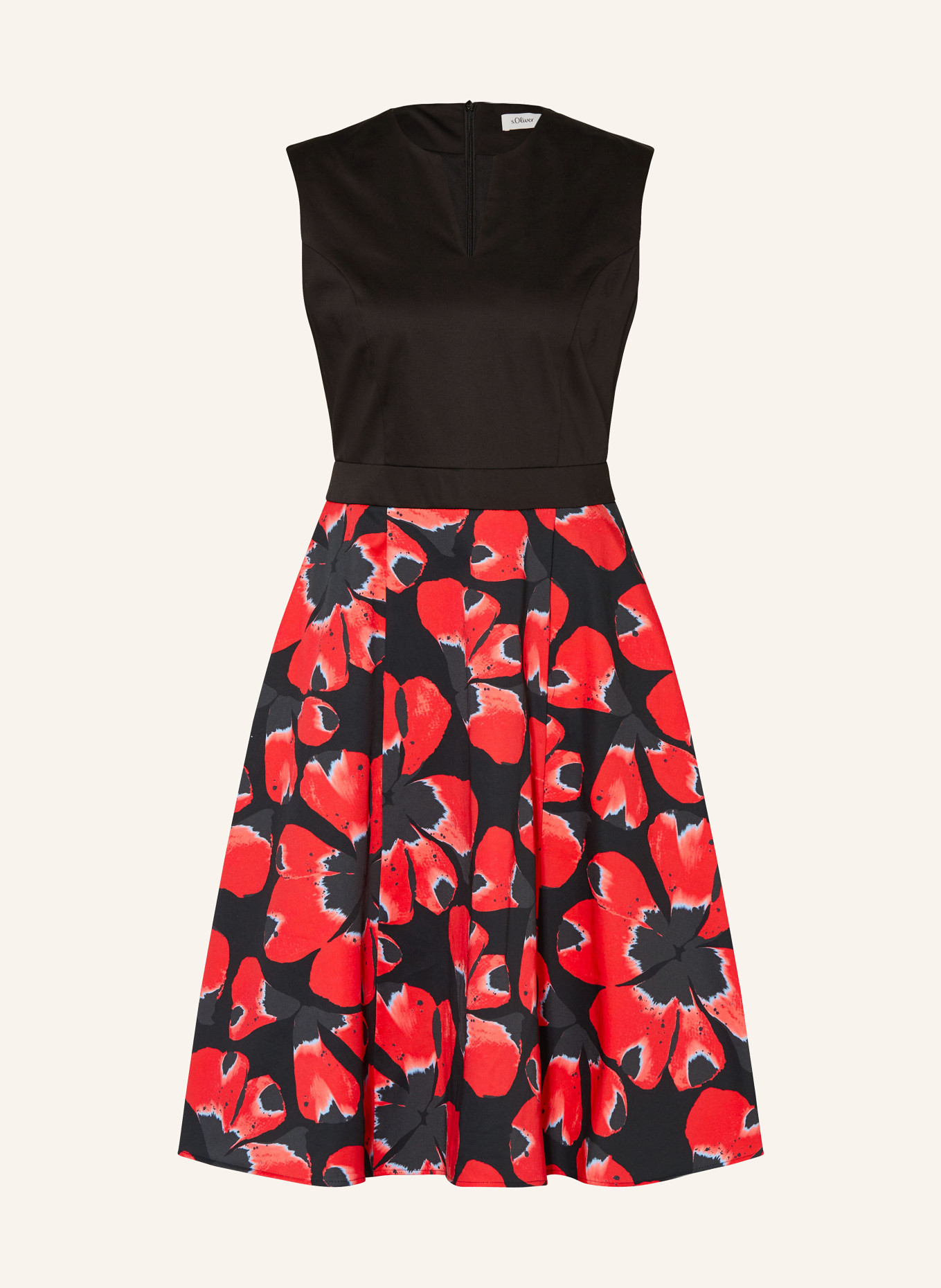 s.Oliver BLACK LABEL Dress, Color: BLACK/ RED (Image 1)