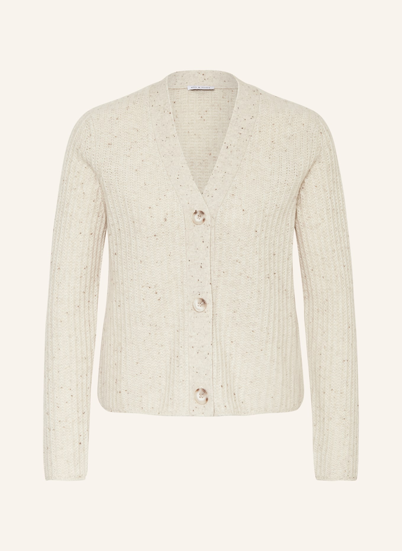 MRS & HUGS Cardigan with cashmere, Color: BEIGE (Image 1)