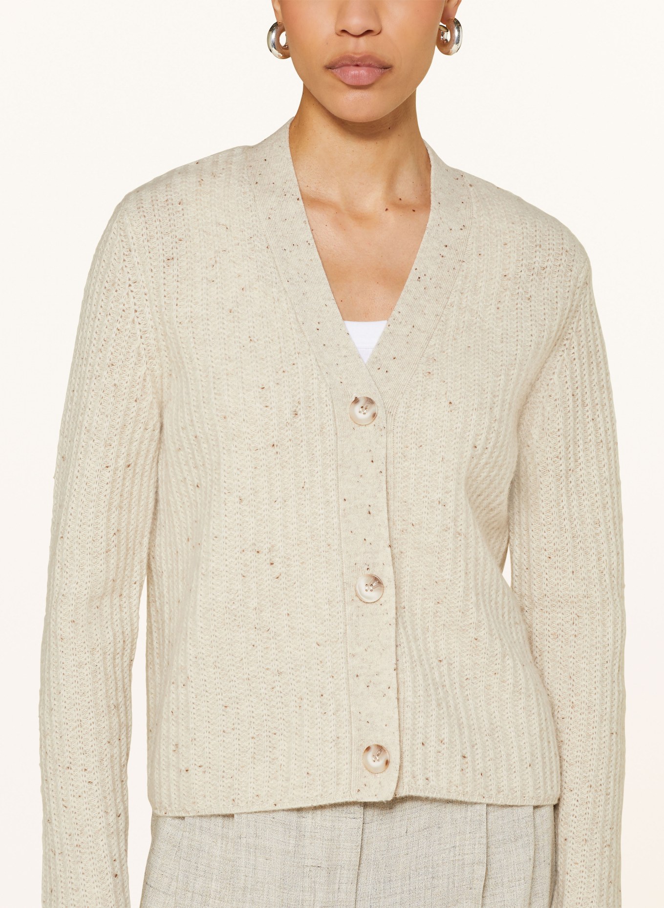 MRS & HUGS Cardigan with cashmere, Color: BEIGE (Image 4)