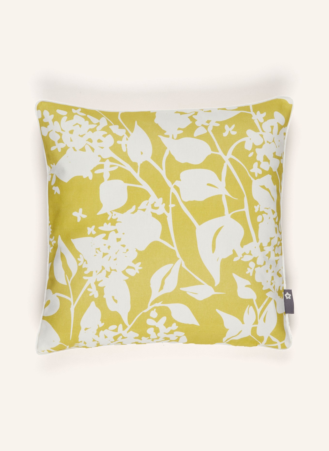 pichler Decorative cushion cover LIVIA, Color: DARK YELLOW/ WHITE (Image 1)