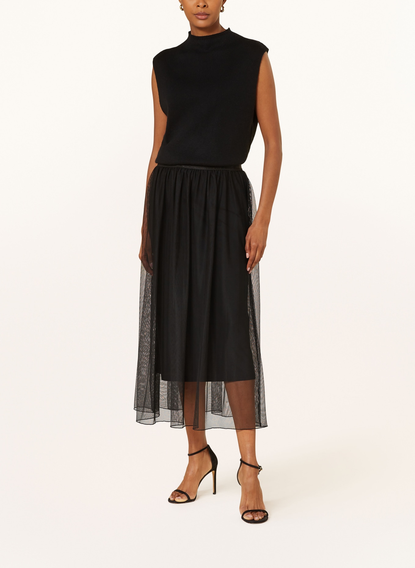 s.Oliver BLACK LABEL Tulle skirt, Color: BLACK (Image 2)